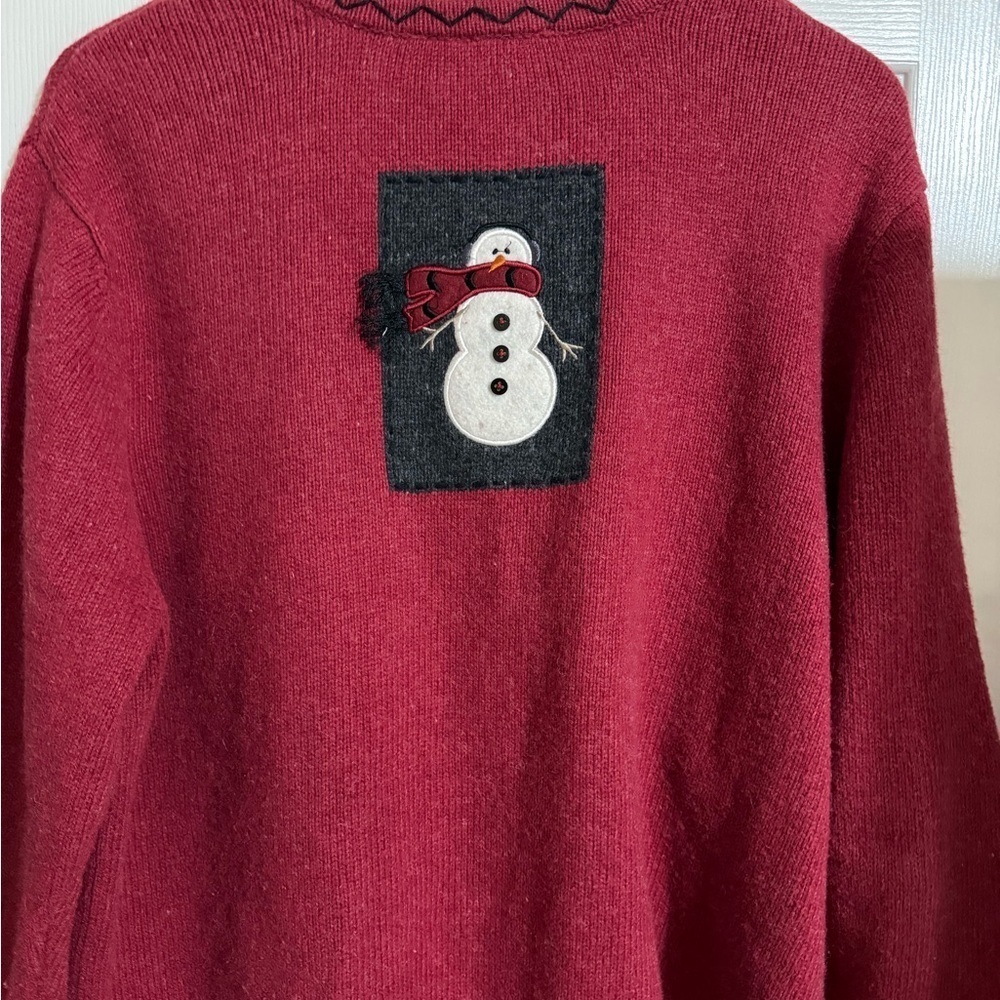 Croft & Barrow Wool Blend Holiday Cardigan - Size 1X - Picture 7 of 11